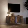 Tv Sienas Skapītis Ar Led Lampiņām, Ozola Krāsa, 80X31X35 Cm Vidaxl