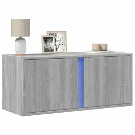 Tv Skapītis Ar Led Lampiņām, Pelēka Ozola Krāsa, 80X31X35 Cm Vidaxl