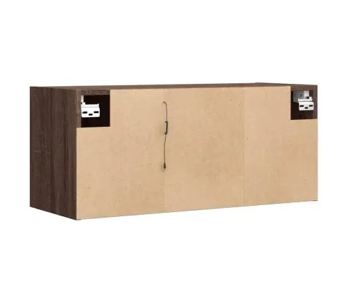 Teleri Seinakapp Led-Tuledega, Pruun Tamm, 80X31X35 Cm