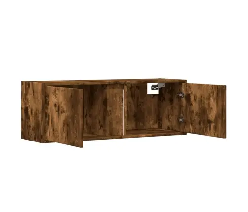 Tv Sienas Skapītis Ar Led Lampiņām, Ozola Krāsa, 100X31X35 Cm Vidaxl