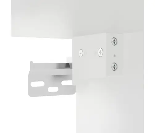 Sieninės Tv Spintelės Su Led, 2Vnt., Baltos, 41X31X45Cm