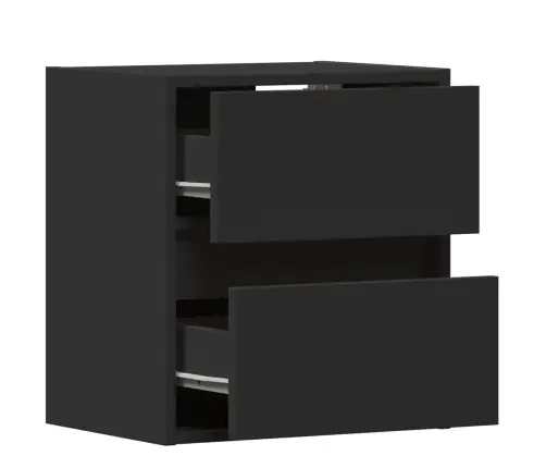 Tv Galdiņi Ar Led Lampiņām, 2 Gab., Melni, 41X31X45 Cm Vidaxl