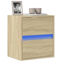 Tv Sienas Skapītis Ar Led Lampiņām, Ozola Krāsa, 41X31X45 Cm Vidaxl