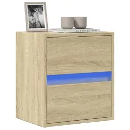 Tv Sienas Skapītis Ar Led Lampiņām, Ozola Krāsa, 41X31X45 Cm Vidaxl
