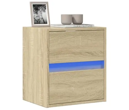 Teleri Seinakapp Led-Tuledega, Sonoma Tamm, 41X31X45 Cm