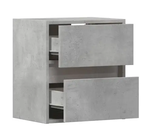 Tv Galdiņi Ar Led Lampiņām, 2 Gab., Betona Pelēks, 41X31X45 Cm Vidaxl