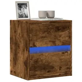 Sieninė Tv Spintelė Su Led Lemputėmis, Dūminė, 41X31X45Cm