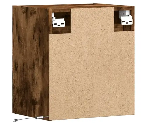 Teleri Seinakapid Led-Tuledega 2 Tk, Suitsutamm, 41X31X45 Cm
