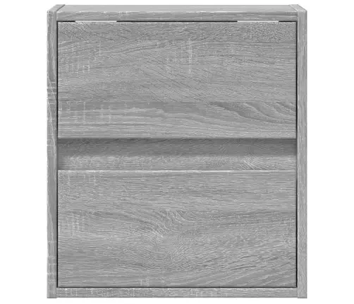 Tv Sienas Skapītis Ar Led Lampiņām, Pelēka Ozola, 41X31X45 Cm Vidaxl