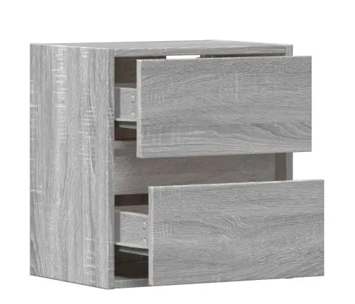 Tv Plaukti Ar Led Lampiņām, 2 Gab., Pelēka Ozola, 41X31X45 Cm Vidaxl