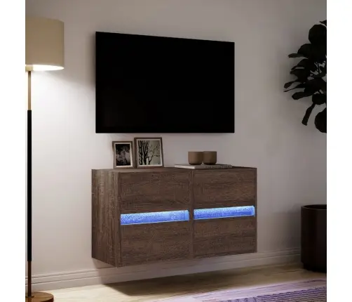 Teleri Seinakapid Led-Tuledega 2 Tk, Pruun Tamm, 41X31X45 Cm Teleri Seinakapid Led-Tuledega 2 Tk, Pruun Tamm, 41X31X45 Cm