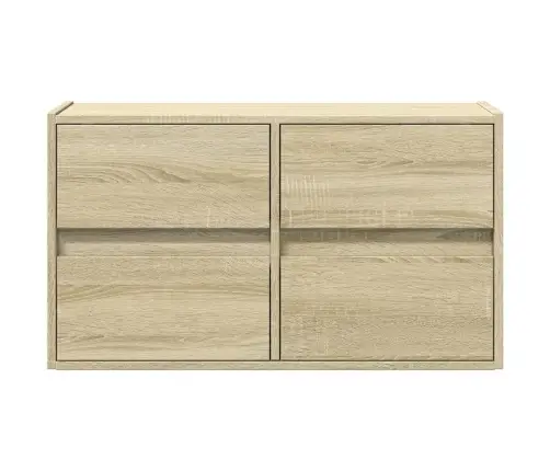 Tv Sienas Skapītis Ar Led Lampiņām, Ozola Krāsa, 80X31X45 Cm Vidaxl