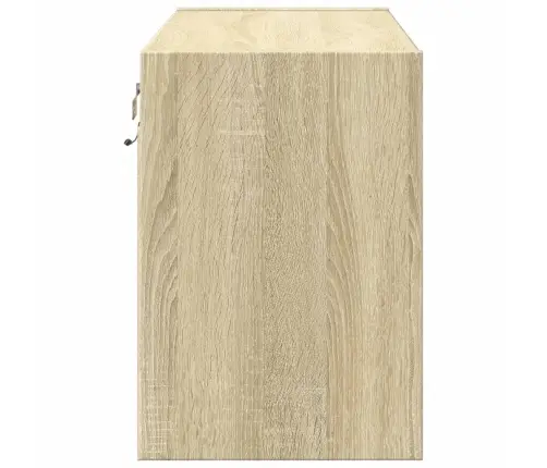 Tv Sienas Skapītis Ar Led Lampiņām, Ozola Krāsa, 80X31X45 Cm Vidaxl