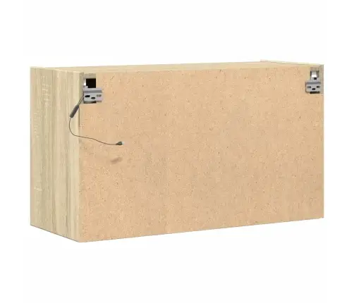 Tv Sienas Skapītis Ar Led Lampiņām, Ozola Krāsa, 80X31X45 Cm Vidaxl