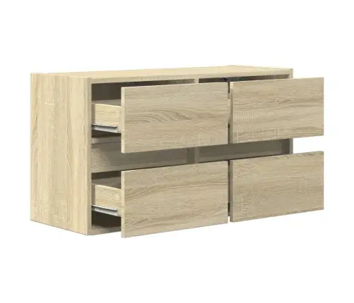 Tv Sienas Skapītis Ar Led Lampiņām, Ozola Krāsa, 80X31X45 Cm Vidaxl