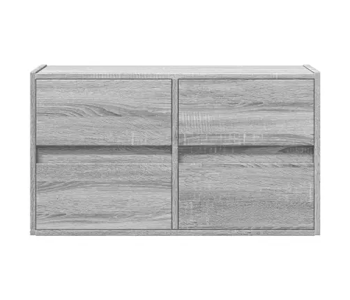 Tv Skapītis Ar Led Lampiņām, Pelēka Ozola Krāsa, 80X31X45 Cm Vidaxl
