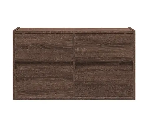 Tv Skapītis Ar Led Lampiņām, Brūna Ozolkoka, 80X31X45 Cm Vidaxl