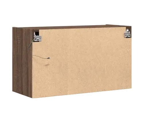 Tv Skapītis Ar Led Lampiņām, Brūna Ozolkoka, 80X31X45 Cm Vidaxl