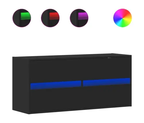 Teleri Seinakapp Led-Tuledega, Must, 100X31X45 Cm