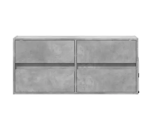 Tv Sienas Skapītis Ar Led Lampiņām, Betona Pelēks, 100X31X45 Cm Vidaxl