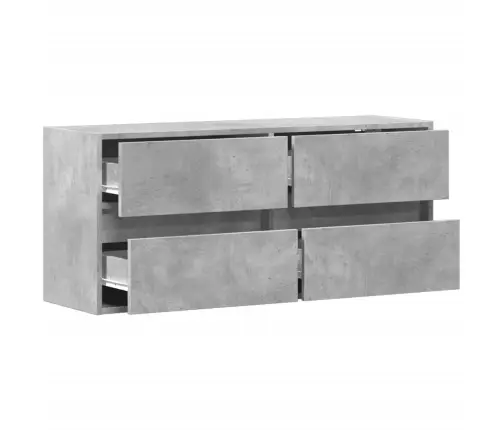 Tv Sienas Skapītis Ar Led Lampiņām, Betona Pelēks, 100X31X45 Cm Vidaxl