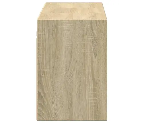 Tv Sienas Skapītis Ar Led Lampiņām, Koka Krāsa, 130X31X45 Cm Vidaxl