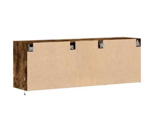 Tv Sienas Skapītis Ar Led Lampiņām, Ozola Krāsa, 130X31X45 Cm Vidaxl