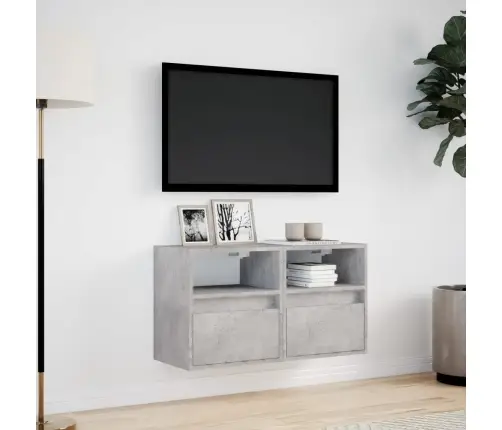 Tv Galdiņi Ar Led Lampiņām, 2 Gab., Betona Pelēks, 41X31X45 Cm Vidaxl