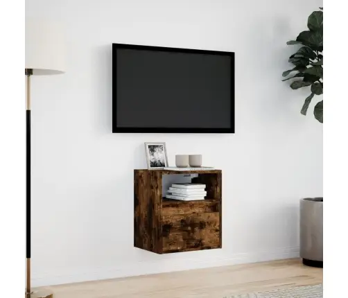 Teleri Seinakapp Led-Tuledega, Suitsutamm, 41X31X45 Cm