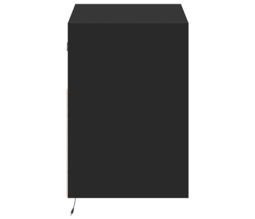 Tv Sienas Skapītis Ar Led Lampiņām, Melns, 80X31X45 Cm Vidaxl