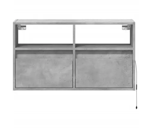 Tv Sienas Skapītis Ar Led Lampiņām, Betona Pelēks, 80X31X45 Cm Vidaxl