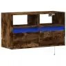 Tv Sienas Skapītis Ar Led Lampiņām, Ozola Krāsa, 80X31X45 Cm Vidaxl