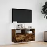 Tv Sienas Skapītis Ar Led Lampiņām, Ozola Krāsa, 80X31X45 Cm Vidaxl