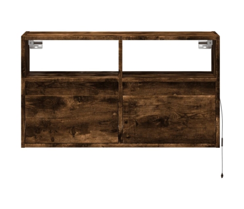 Tv Sienas Skapītis Ar Led Lampiņām, Ozola Krāsa, 80X31X45 Cm Vidaxl