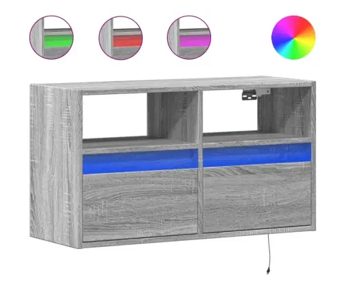 Teleri Seinakapp Led-Tuledega, Hall Sonoma Tamm 80 X 31 X 45 Cm