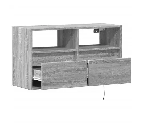 Teleri Seinakapp Led-Tuledega, Hall Sonoma Tamm 80 X 31 X 45 Cm