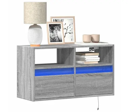 Teleri Seinakapp Led-Tuledega, Hall Sonoma Tamm 80 X 31 X 45 Cm