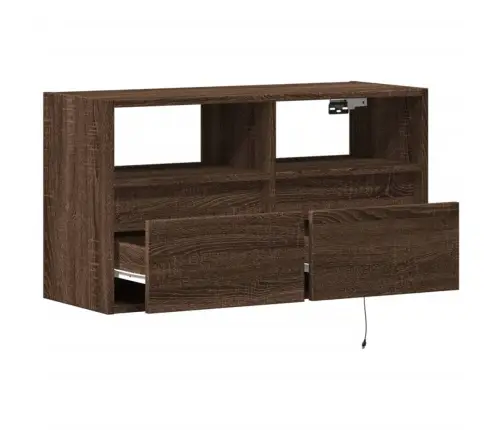 Teleri Seinakapp Led-Tuledega, Pruun Tamm, 80 X 31 X 45 Cm Teleri Seinakapp Led-Tuledega, Pruun Tamm, 80 X 31 X 45 Cm