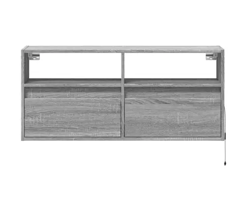 Tv Skapītis Ar Led Lampiņām, Pelēka Ozola Krāsa, 100X31X45 Cm Vidaxl