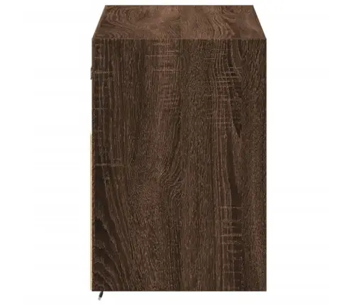 Tv Sienas Skapītis Ar Led Lampiņām, Brūna Ozola, 100X31X45 Cm Vidaxl