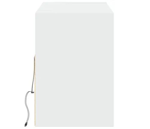 Tv Sienas Skapītis Ar Led Lampiņām, Balts, 130X31X45 Cm Vidaxl