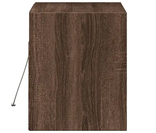 Tv Sienas Skapītis Ar Led Lampiņām, Brūna Ozola, 80X31X38 Cm Vidaxl