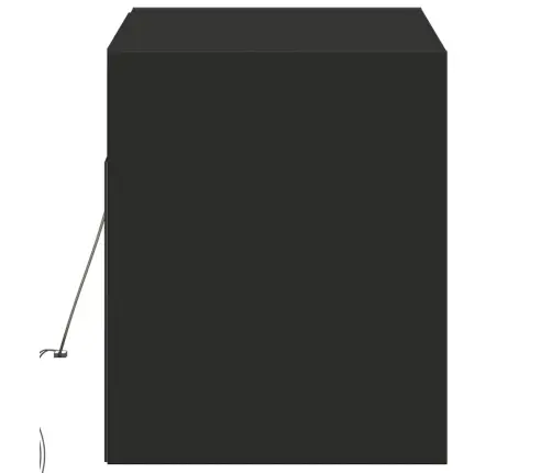 Tv Sienas Skapītis Ar Led Lampiņām, Melns, 100X31X38 Cm Vidaxl