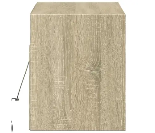 Sieninė Tv Spintelė Su Led Lemputėmis, Ąžuolo, 100X31X35Cm