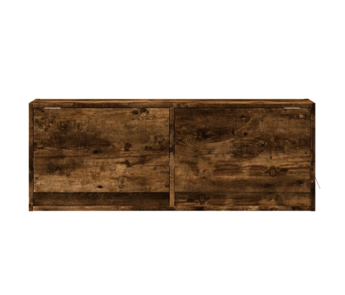 Sieninė Tv Spintelė Su Led Lemputėmis, Dūminė, 100X31X35Cm