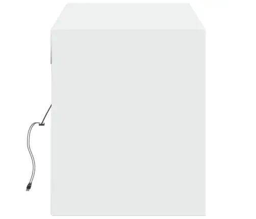 Tv Sienas Skapītis Ar Led Lampiņām, Balts, 140X31X38 Cm Vidaxl