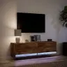Tv Sienas Skapītis Ar Led Lampiņām, Ozola Krāsa, 140X31X38 Cm Vidaxl