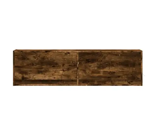 Tv Sienas Skapītis Ar Led Lampiņām, Ozola Krāsa, 140X31X38 Cm Vidaxl