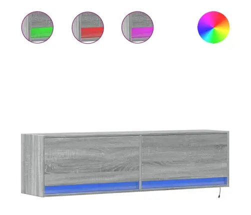 Teleri Seinakapp Led-Tuledega, Hall Sonoma Tamm, 140X31X38 Cm