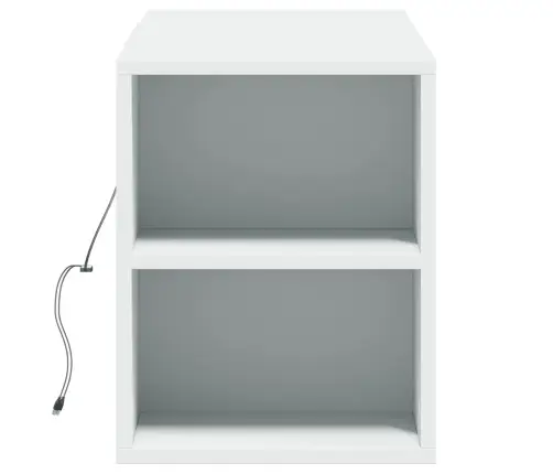 Tv Sienas Skapītis Ar Led Lampiņām, Balts, 135X31X39,5 Cm Vidaxl